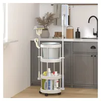 vidaXL Reinigungswagen Aluminium grau