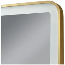 pro.tec LED-Badspiegel Pescara 60x80 cm Goldfarben pro.tec
