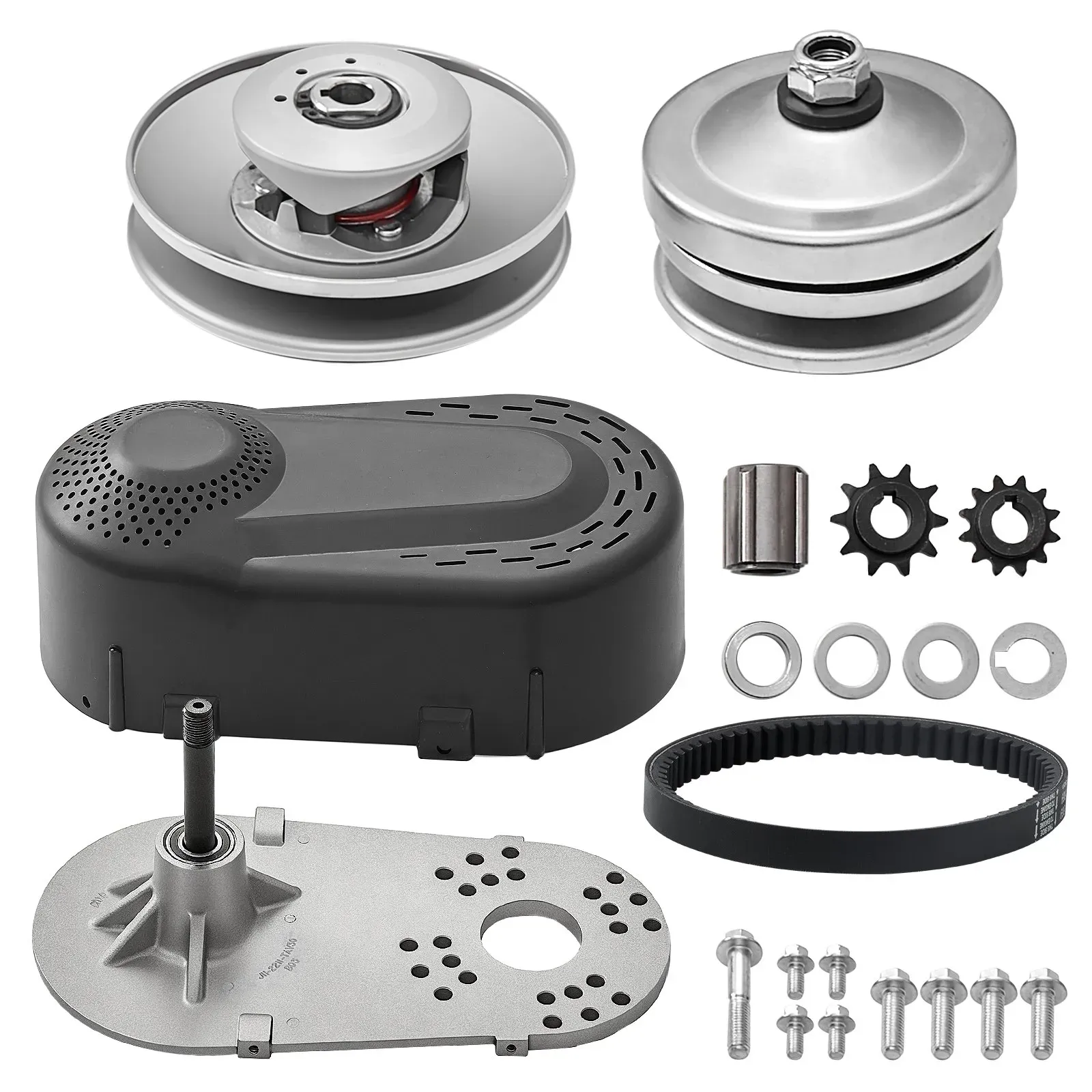 VEVOR Antriebskupplung  2-8 PS Motor 2000 U/min hochfeste Antriebskupplung mit asymmetrisch gestalteten Rädern und robustem Gummiriemen, Kupplung mit komplettem Zubehör, für verschiedene Motoren
