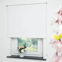 LIEDECO Seitenzugrollo Uni 82 x 180 cm verdunkelnd weiß