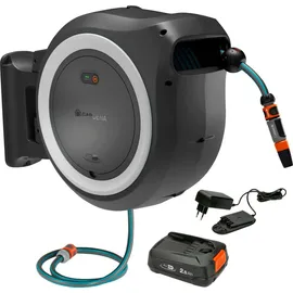 Gardena PowerRoll Akku-Schlauchbox XXL weiß inkl. Akku + Ladegerät 18647-20