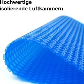 Wiltec Pool Solarfolie Ø 3,6 m, blau, Poolheizung aus 400 μ starkem PE Film, Poolabdeckung Solarplane rund