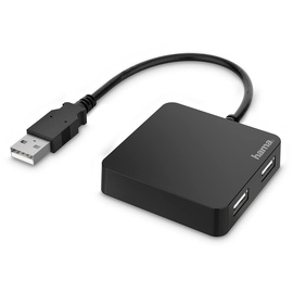 Hama USB-Hub 4-fach Schwarz