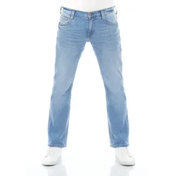 Mustang Herren Jeans Oregon Bootcut Bootcut Blau Tiefer Bund Reißverschluss L 34