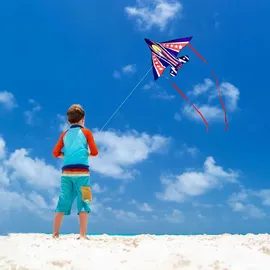 luxuskollektion 2er Pack Regenbogen Fighter Flugzeugdrachen - Für Kinder und