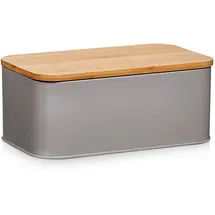 Zeller  Brotkasten mit Bamboo Deckel 31 cm matt taupe