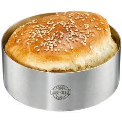 Burger-Ring - Edelstahl - 10,8cm x 4cm - Praktische Anricht-Hilfe