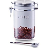 Zeller Present Kaffeedose, Vorratsbehälter, Braun, Weiss