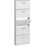 FMD Step 5 58,5 x 168,5 x 17 cm weiß / weiß