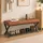 Homcom Schuhbank 112 x 47 x 37 cm gepolstert / Braun