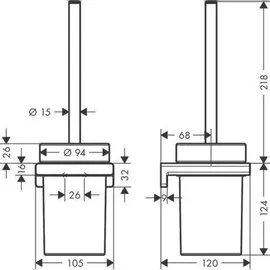 Hansgrohe AddStoris Toilettenbürstenhalter 41752670