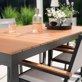 Home Deluxe SIERA Gartentisch 160 x 90 x 75 cm Grau