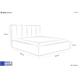 WFL GROUP Amira 180 x 200 cm Schwarz