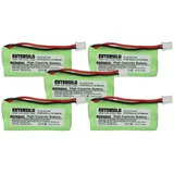 Extensilo passend für Siemens Gigaset A140, A140 TRIO, A12, A140 DUO, A14, A120 Akku Akku NiMH 850 mAh (2,4 V), Leistungsfähige Austausch-Akkus für Telefon, Festnetz oder schnurloses schwarz