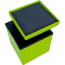 Interlink Sitzhocker Faltbox Kunstleder 38 x 38 x 38 cm Grün