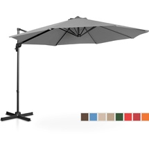 Uniprodo Ampelschirm Ø 300 cm dreh- und neigbar dark grey