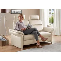 die planbar 2-Sitzer PN-EM16031, Breite 170 cm mit Kopfstützen, Echtleder mit Federkern beige