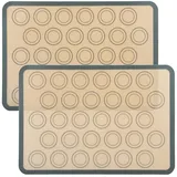 Intirilife Backmatten, Grau, Kunststoff, 29.5x42 cm, antihaftbeschichtet, Backen, Backformen