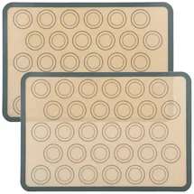 Intirilife Backmatten, Grau, Kunststoff, 29.5x42 cm, antihaftbeschichtet, Backen, Backformen