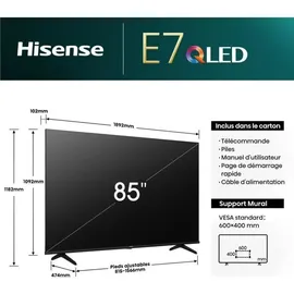 Hisense 85E7NQ 85 Zoll QLED 4K TV