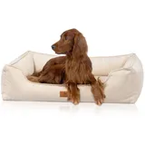 Knuffelwuff Tierbett Hundebett aus Cord Nunavut, Orthopädisch beige 63 cm x 85 cm