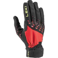 LEKI Ultra Trail Storm Handschuhe, Black-red-Neonyellow, EU 8