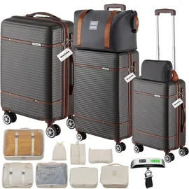Tectake Madison 4-Rollen 76 cm / 90 l grau/silber