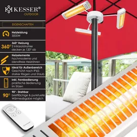 Kesser Heizstrahler Infrarot 3000 W silber