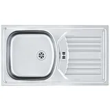 FRANKE Edelstahlspüle, rechteckig, 78/44 cm, (1 St) silberfarben