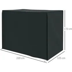 Outsunny - Abdeckung für Gartenschaukel - 220L x 125B x 172H cm - schwarz
