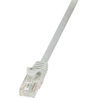 Logilink CP2012U RJ45 Netzwerkkabel, Patchkabel CAT 6 U/UTP 0.25 m Grau mit Rastnasenschutz