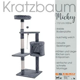 Estexo Kratzbaum 112 cm hellgrau