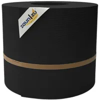 zaunzu® Sichtschutzstreifen Rille Maxi 50 m x 24 cm Schwarz Kunststoff