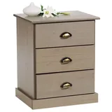 Idimex Nachtkommode Taupe, Holz, Kiefer, Vintage, 48x61x39 cm, FSC Mix, Schlafzimmer, Nachttische