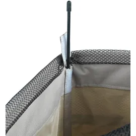 Wenko Wäschesammler Corno Taupe, stabiler schmaler Wäschekorb mit Rollen und Deckel, Wäschetruhe aus 100% Polyester, Fassungsvermögen 43 L, (B x H x T): 18,5 x 60 x 40 cm
