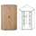 marmex möbel Eckschrank Grant 15 0 x 0 x 0 cm Braun/Schwarz