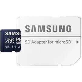 Samsung PRO Ultimate 256 GB microSD-Speicherkarte mit SD-Karten-Adapter