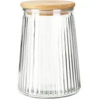 Excellent Houseware Glasbehälter transparent braun 11 x 11 x 16 cm 1 l