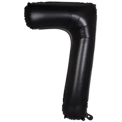 Folienballon "7", schwarz, 86 cm