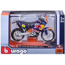 Burago 51070 - KTM 450 Rally mehrfarbig 1:18