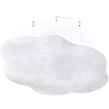 2er-Pack – Decken-Akustikpaneel aus Samtstoff | Abgehängtes Echo-Kontrollpaneel | Dekorative Akustiklösung (Wolken-Design) zur Schallabsorption in Kinderzimmern, Studios und Büros | [CLOUD | Weiß]