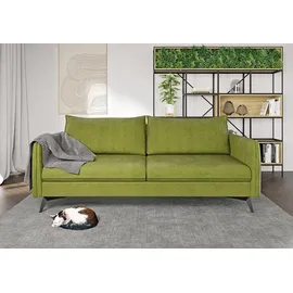 s-style möbel 3-SITZER-SOFA Pulse Grün Luxusmicrofaser