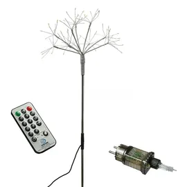 MARELIDA LED Gartenstecker Feuerwerk Firework mit Fernb Leuchtstäbe 3er Set weiß