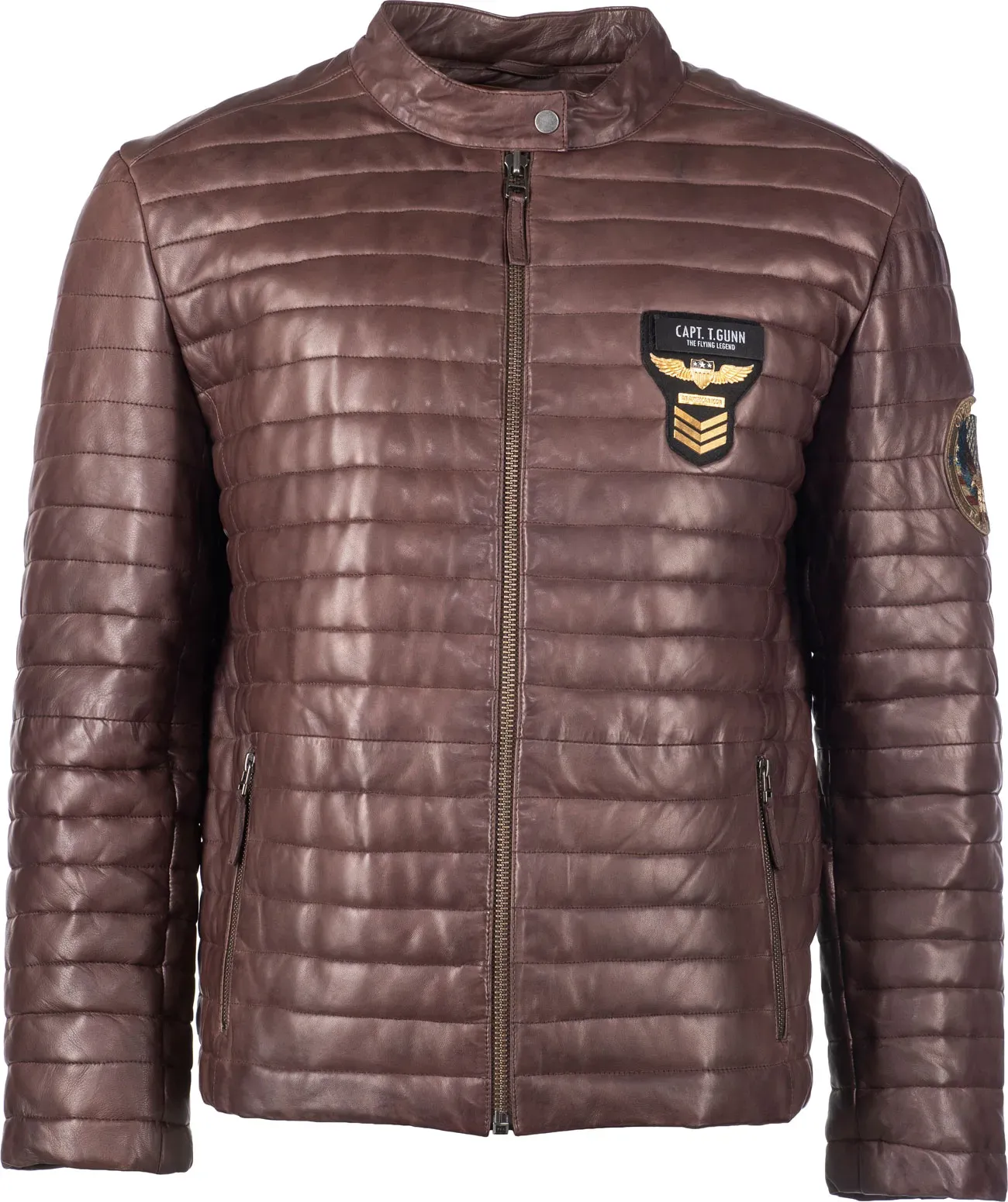 Top Gun Captain, Lederjacke - Braun - XXL