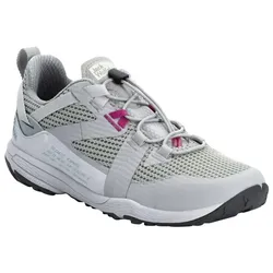 Jack Wolfskin Sneaker Spirit Low (Multifunktionsschuhe, leicht und atmungsaktiv) silbergrau Damen