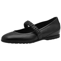 TAMARIS Leder-Spangenballerinas in schwarz, 37