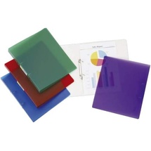 Q-Connect KF02905 Ringbuch - A4, 4-Ring, Dürchmesser 25 mm, blau/klar