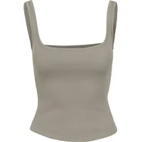 URBAN CLASSICS Ladies Wide Neck Top in Grau, Größe