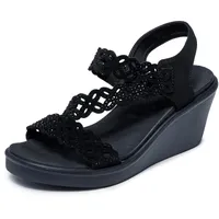 Skechers Damen Rumble on - Sassier Dayz, Schwarz/Schwarz, 40 EU - 40 EU