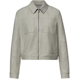 STREET ONE Jacke mit Fischgrätmuster und Zipper smoke beige 40 - 40%